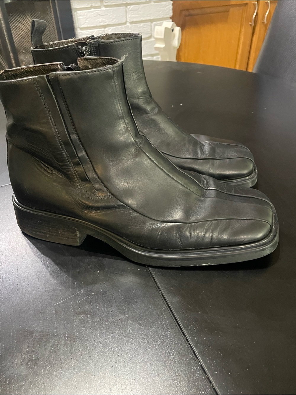 Vintage Classic Black Leather Men's Chelsea Boots hippie zoot suit groovy sz 10